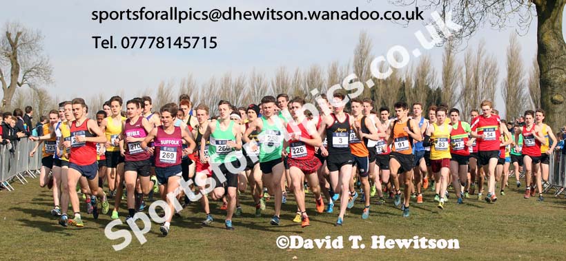 Mens under-20s Inter Counties Cross Country,  Cofton Park, Birmingham. Photo: David T. Hewitson/Sports for All Pics